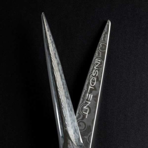 ciseaux-pour-coiffeur-ergonomique-professionnel-LECHERY-DAMAS-Insolent-1 Ciseaux pour coiffeur ergonomique professionnel - LECHERY DAMAS - INSOLENT détail des lames
