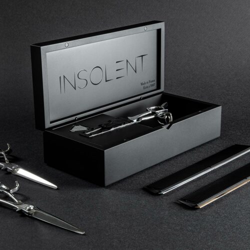 Coffret en bois de luxe pour ciseaux de coiffure professionnels