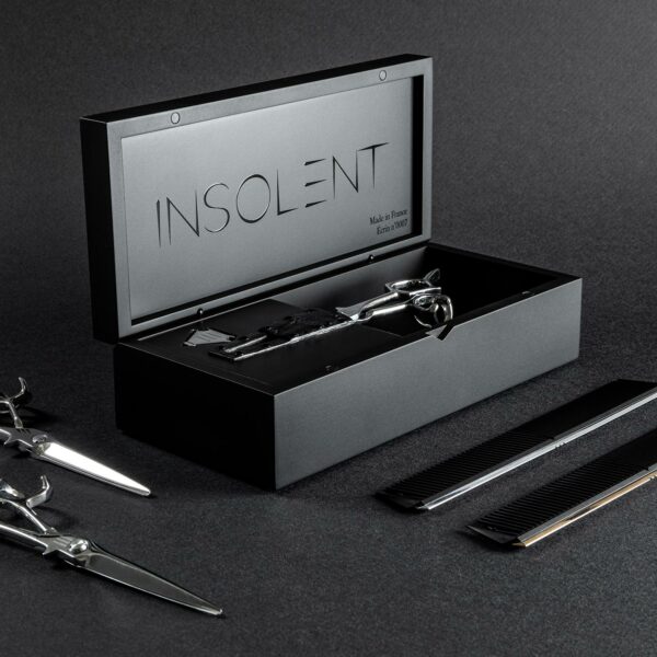 Coffret en bois de luxe pour ciseaux de coiffure professionnels