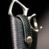 Etui en cuir grainé de luxe pour ciseaux de coiffure professionnels
